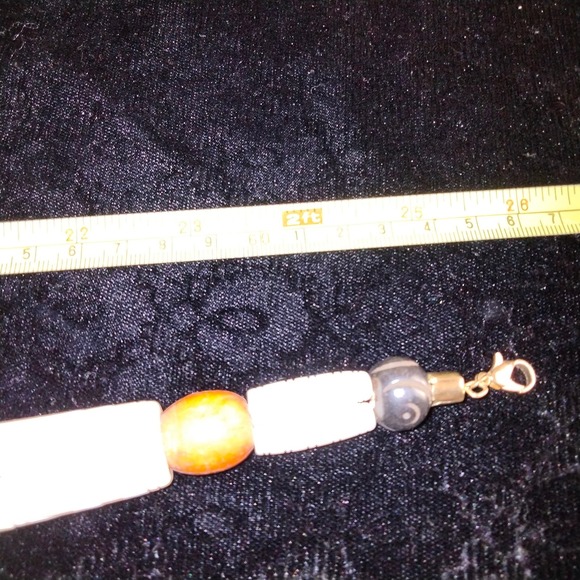 Iris Apfel & Bajalia Wood, Bone and Resin Multicolored Beaded Statement Necklace - Picture 9 of 12